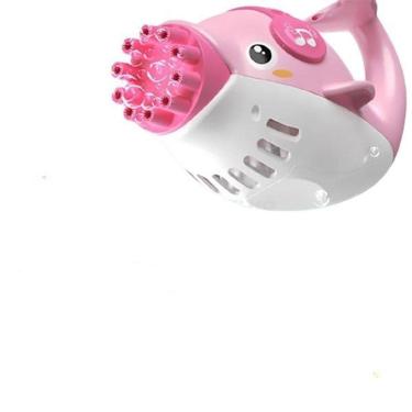 Imagem de Kit 1 Golfinho Bolha Sabão Criança Infantil+ 3 Pilha Rosa 2