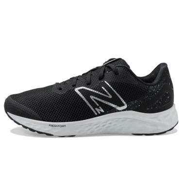 Imagem de New Balance Tênis masculino Arishi Fresh Foam v4 - Criança grande, Preto/branco/prata metálico, 4 Wide Big Kid