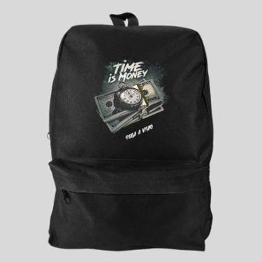 Imagem de Mochila Bolsa Masculina Basica Escolar Pega a Visão Estampado Dollar Relogio-Masculino