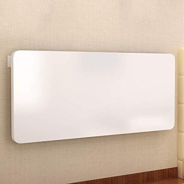 Imagem de LXB Mesa de computador doméstica montada na parede - estações de trabalho de computador, mesa dobrável de folhas suspensas, mesa de jantar, mesa de jantar, dobrável, conversível, decoração de parede