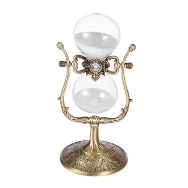Imagem de Ampulheta vintage de 30 minutos, temporizador de areia, armação de metal, decorativa, ampulheta de areia de 30 minutos para decoração de casa, mesa, escritório, bronze