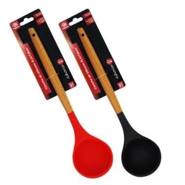 Imagem de Concha silicone cabo madeira - SQ
