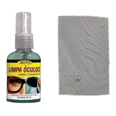 Imagem de Kit Limpa Lentes Óculos Tv Note 30ml Antiestático Desengordurante Allc