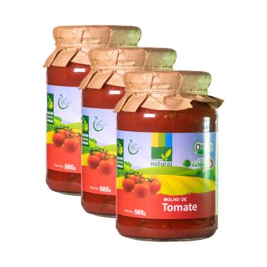 Imagem de Kit 3X: Molho de Tomate Orgânico Coopernatural 585g