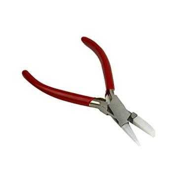 Imagem de Alicate de ajuste de arco de nariz redondo e plano de nylon sem marcas de 11 cm pendente relógio de bolso ferramenta de reparo de joias