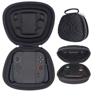 Imagem de sisma Protective Case Compatible with Nintendo Joy-Con 2 (L) (R) & Grip, Hard Shell Original Switch 2 Controllers Protection Joycon2 Holder Portable Travel Carrying Bag -Black