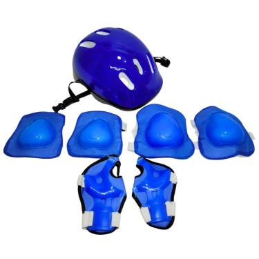 Imagem de Kit De Proteção Infantil DM Radical Resistente Para Esportes Patins Bike Skate Patinete Com Capacete-Unissex