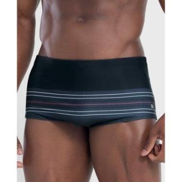 Imagem de Sunga Sungão Listrado Com Forro Interno E Secagem Rapida-Masculino