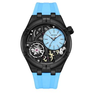 Imagem de Relógio De Quartzo Esportivo Militar Masculino Pulseira De Silicone Impermeável Azul