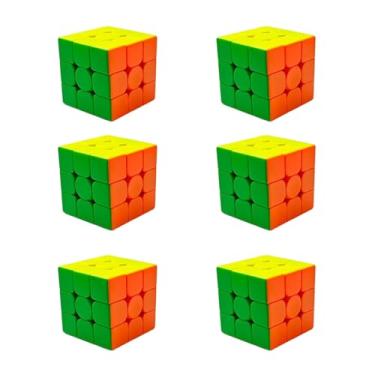 Imagem de 3x3 Speed Cube Set | 6 Pack Speed Cube Bulk Magic Cube Set, School Classroom Prize for Students Birthday Party Favors Stocking Stuffers Gifts for Kids Teens Adults(Stickerless)