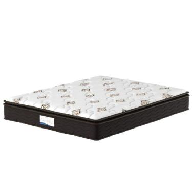 Imagem de Colchão Casal Queen Molas Ensacadas Pillow Top Granville 158x198x28cm Probel Marrom-branco