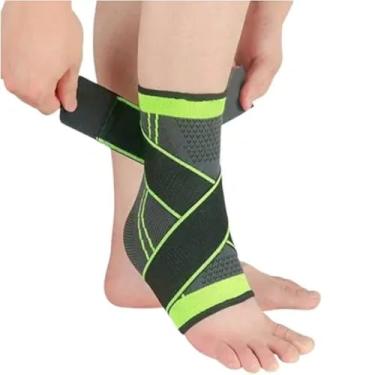 Imagem de Tornozeleira Ortopedica De Compressão Estabilizadora - Ajustável Academia Futebol Crossfit Volei (VERDE)