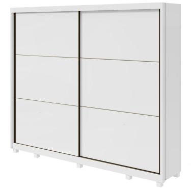 Imagem de Guarda-roupa Casal 2 Portas De Correr 6 Gavetas Toronto Com Pés Branco