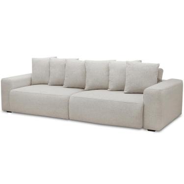 Imagem de Sofá Retrátil Reclinável 4 Lugares Sala De Estar 290cm Van Gogh F04 Linho Natural - Lyam Decor