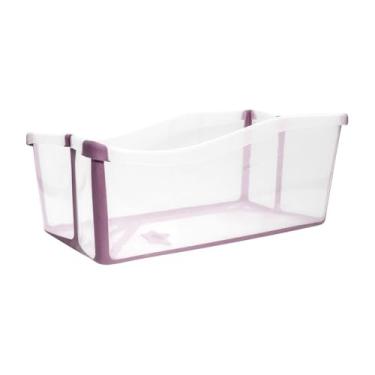 Imagem de Banheira Portátil Dobrável Smart, Rosa, 77 x 41 x 30,5 cm, Base Antiderrapante, Capacidade 70L, Infantil