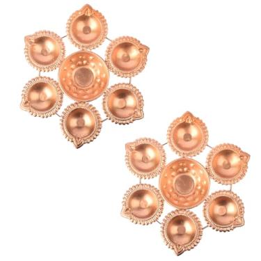 Imagem de SATVIK Urli de metal tradicional para decoração de casa – Conjunto de 2 | Tigelas decorativas para flores flutuantes, Diyas e velas | Urli de metal com acabamento antigo para sala de estar, entrada e