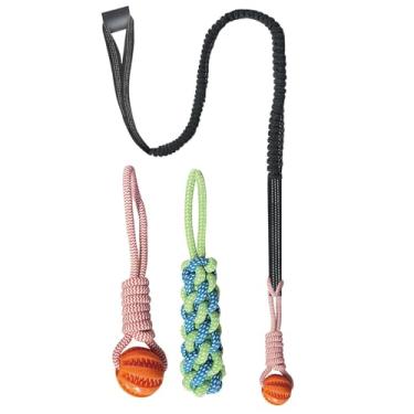 Imagem de GTIIAS Brinquedos interativos para cães de guerra para cães pequenos/médios/grandes, corda de dentição para limpeza de dentes, bola de quebra-cabeça para mastigar, kit de brinquedos de puxão elástico
