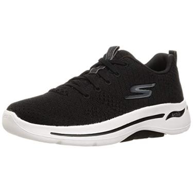 Imagem de Skechers Tênis feminino GO Walk Arch FIT-Unify, Preto/branco, 6
