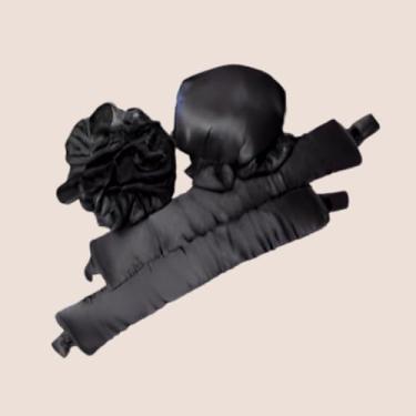 Imagem de Kit Modelador de Cachos Cetim Sem Calor – Ondas e Cachos Perfeitos Heatless Curl (Rosê,Kit com 2 Mini Modeladores)