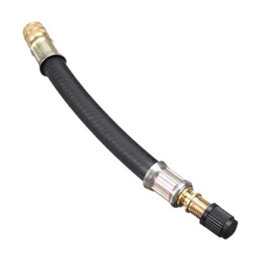 Imagem de 1 tubo de extensão de válvula de pneu de cobre, adaptador de inflação de ar de 14 cm para válvulas de difícil alcance, ajuste universal para pneus de carro, motocicleta e bicicleta elétrica