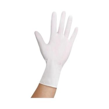 Imagem de Luvas Descartáveis De Nitrilo Brancas Sem Pó E Sem Látex Para Cozinha,