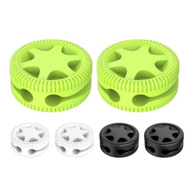 Imagem de Ganchos para Cabos e Cordões | Forma de Pneu com Dupla Entrada | Clipes De Mesa Para Organização De Fios - Para Quarto Escritório Criado Mudo Dormitório Apartamento Telefone E Tablet