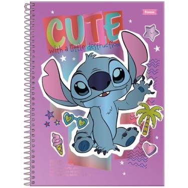 Imagem de Caderno Universitário 10 Matérias Espiral Capa Dura 160 Folhas Stitch Capa C Foroni