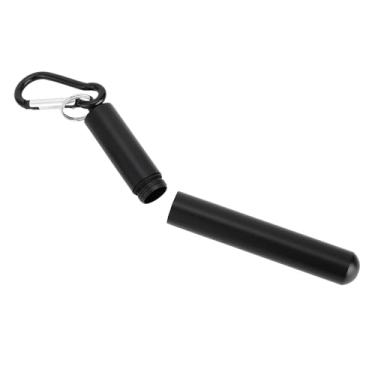 Imagem de Generic Canudo Reutilizável Telescópico de Aço Inoxidável Com Escova de Limpeza para chá de Leite, Canudo Portátil para Viajantes, 10,5" Preto/rosa (Preto)
