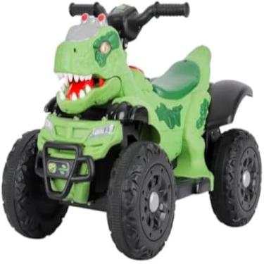 Imagem de Veiculo eletrico para criancas, estilo dinossauro, brinquedo divertido, movido a bateria, verde, empolgante, grande