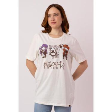 Imagem de Camiseta Frieren Fern e Stark Chibi - Piticas, 16, Off white, Unissex