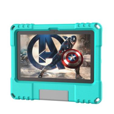 Imagem de Lainergie Capa infantil para iPad de 10 polegadas, Alcatel TCL incompatível, capa leve à prova de choque com suporte protetor de tela, turquesa