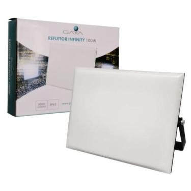 Imagem de Refletor Led Infinity 100w Luz Branco Quente 3000k Ip65 Gaya, Branco Q