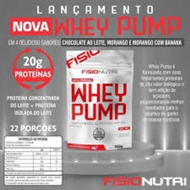Imagem de Whey Protein Whey Pump 900G(Whey Isolado) MORANGO - Fullshape