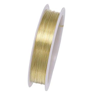 Imagem de aqxreight Fio para Miçangas de Joias de 0,8 Mm, Fio Artesanal de Cobre Resistente a Manchas Com 3 Cores para Fabricação de Pulseiras de Colar de Joias DIY (GOLD #-5)