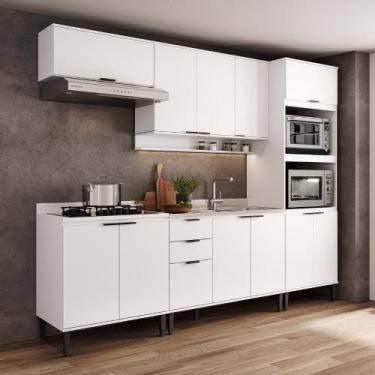 Imagem de Armário De Cozinha Completa C Balcão Miami Essence Carraro Branco - MÓ