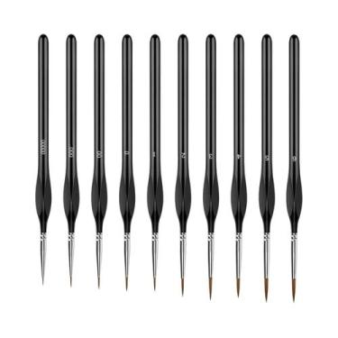 Imagem de Conjunto De Pincéis De Pintura Miniatura Para Acrílico, Aquarela, Rost