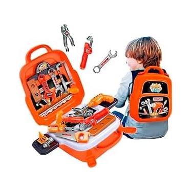 Imagem de KIT MALETA DE FERRAMENTAS INFANTIL 22 PEÇAS 3 EM 1 TOOLS BRINQUEDO MENINO APRENDA BRINCANDO BRINQUEDO ANIVERSÁRIO NATAL EDUCATIVO CRIATIVO INTERATIVO