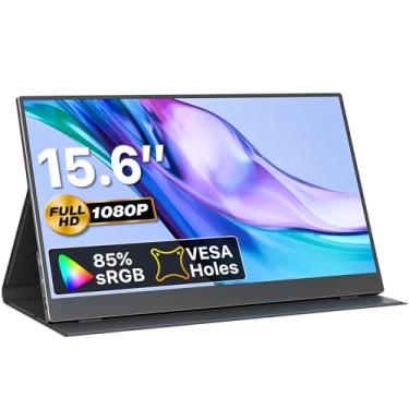 Imagem de Portable Monitor-15.6 Inch Slim Computer Display Gaming Monitor Full HD 1080P USB Type-C Mini HDMI IPS Eye Care Screen with Cover for Travel Laptop MacBook Surface PC PS4/PS5 Xbox MAC VESA Mountable