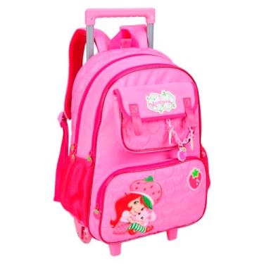 Imagem de Mochila de Rodinhas Escolar Moranguinho Infantil Clio (Rosa)