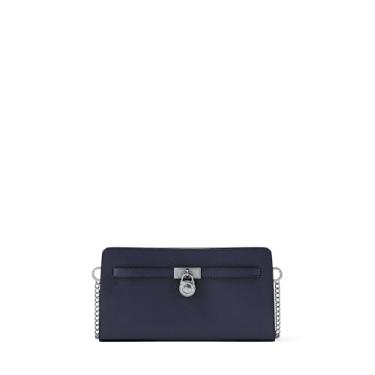 Imagem de Michael Kors Bolsa tiracolo Hamilton Moderne PP conversível, ferragens prateadas, couro urbino/azul social