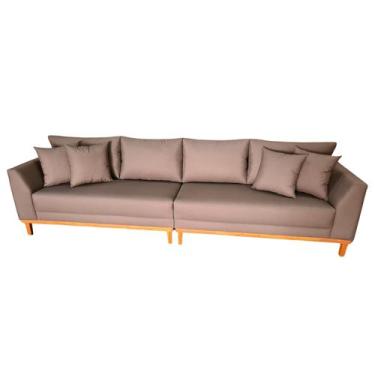 Imagem de Sofá  Pierri Bipartido Tecido Acquablock Pé Base Madeira  280cm - 4R E