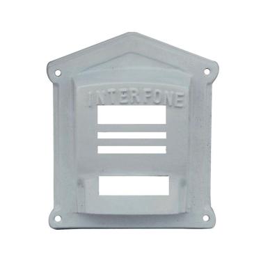Imagem de Protetor Interfone Caixa Em Alumínio Fundido N02 Branco