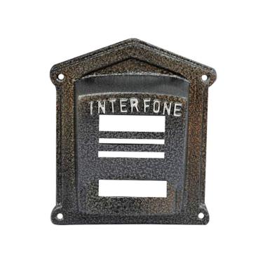 Imagem de Protetor Interfone Caixa Alumínio Fundido N02Prata Craqueado