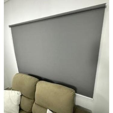 Imagem de Persiana Rolo Blackout 100% Impermeável - Cortina para Janela com Bloqueio Total de Luz, Anti-Ruído e Privacidade, Ideal para Quarto, Sala e Escritório - Easy Install (Cinza)