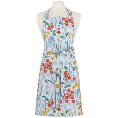 Imagem de Now Designs Avental de chef beija-flor, alça de pescoço ajustável, 100% algodão, L 71 x C 81 cm, design floral