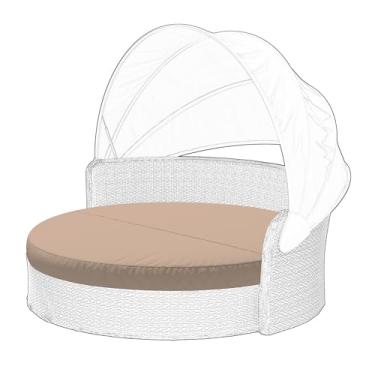 Imagem de Cethytirko Capa de almofada para sofá ao ar livre, capa de almofada redonda de substituição de 198 cm, à prova d'água e resistente ao desbotamento, capa de almofada para uso ao ar livre – capa de