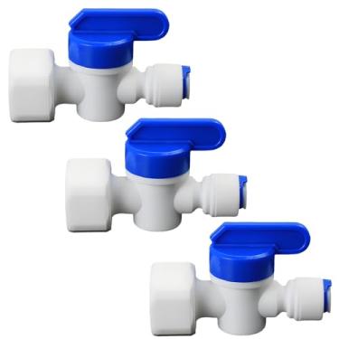 Imagem de Rosca fêmea de 1/5.1 cm para válvula de esfera de tubo de 1/10.2 cm, interruptor adaptador de conexão rápida, encaixe de tubo de plástico push-fit para sistemas de filtro de água de osmose reversa RO