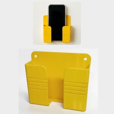 Imagem de Suporte de Parede para Celular, Organizador com Ganchos, para Quarto e Escritório (amarelosg)