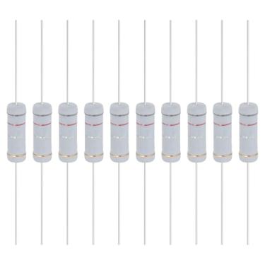 Imagem de YOKIVE 10 resistores de filme de óxido metálico de 0,82 ohm 5 watts, 5% de chumbo axial de resistor de tolerância | À prova de chamas para circuitos eletrônicos DIY, projetos de áudio e vídeo