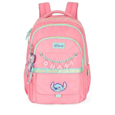 Imagem de Mochila de Costas Luxcel Stitch Corrente Salmão
